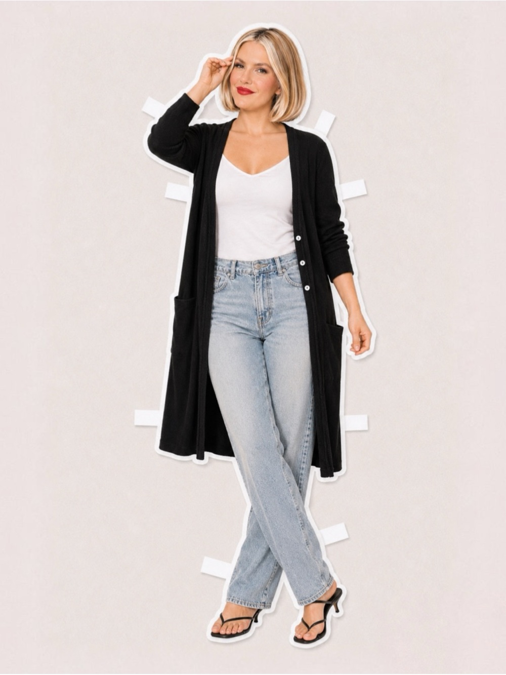 J. Jill sweater, duster, cardigan. Size Small. Black. Cotton silk blend